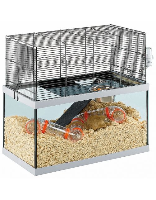 Ferplast Muis-Dwerghamsterkooi Gabry 60 - Dierenverblijf - 60x31.5x52 cm Grijs Groen
