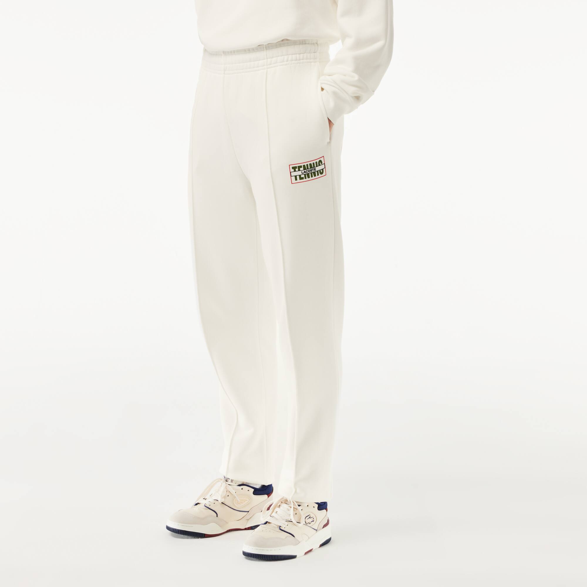 Jogger Trainingshose aus Baumwolle mit TENNIS-Print Traningshosen - Weiss - Lacoste - Damen