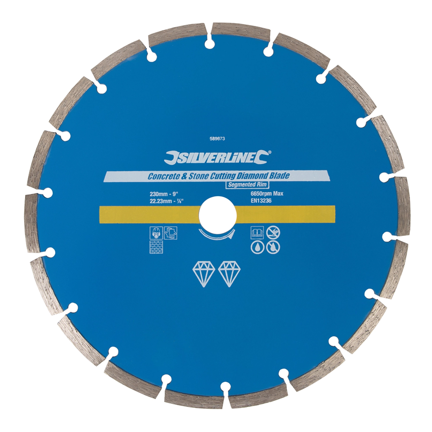 Silverline 589673 Diamantzaagblad - 230 x 22,23 mm - Beton/Steen