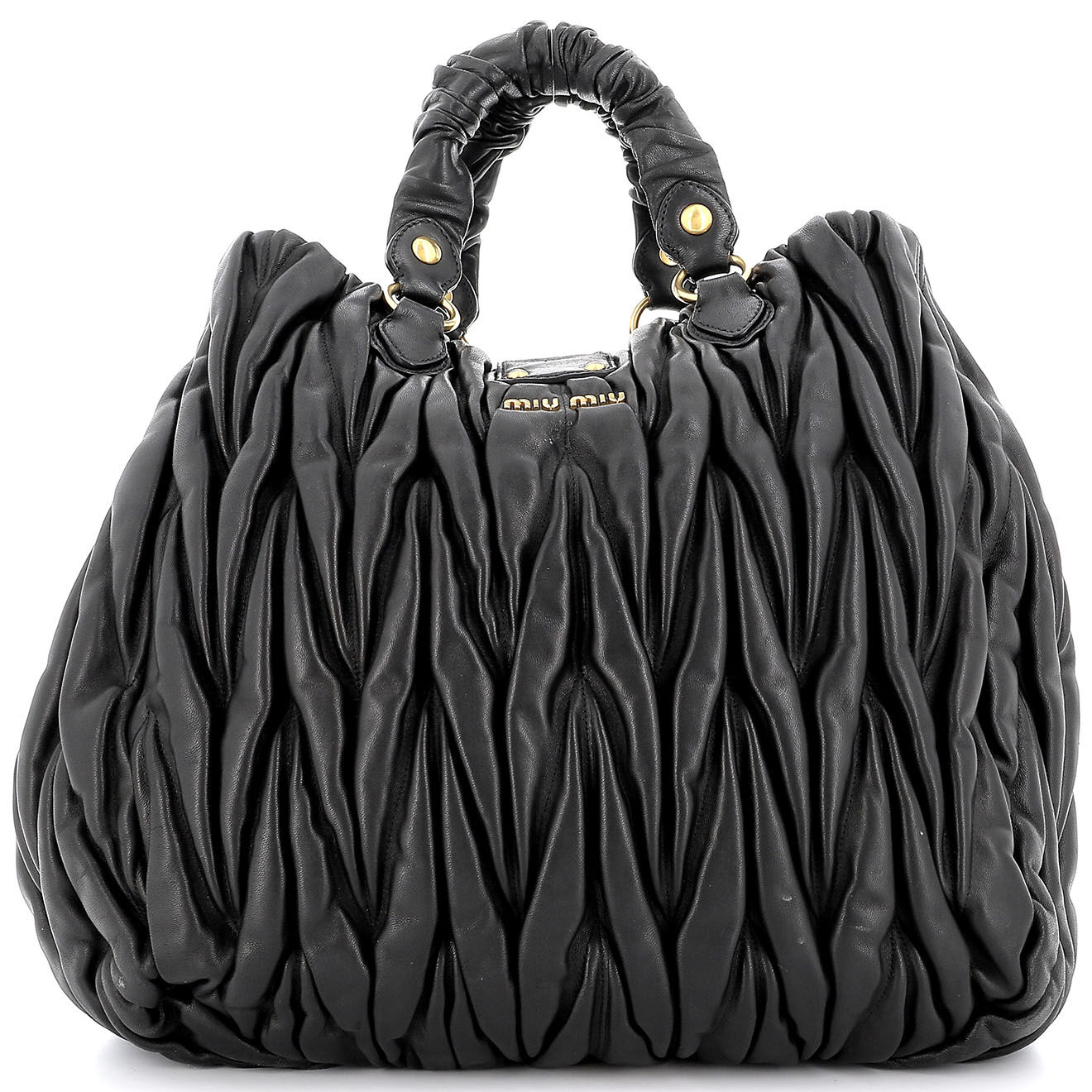 Miu miu Sac cabas en Cuir noir - Très bon état - Longueur 40 cm
