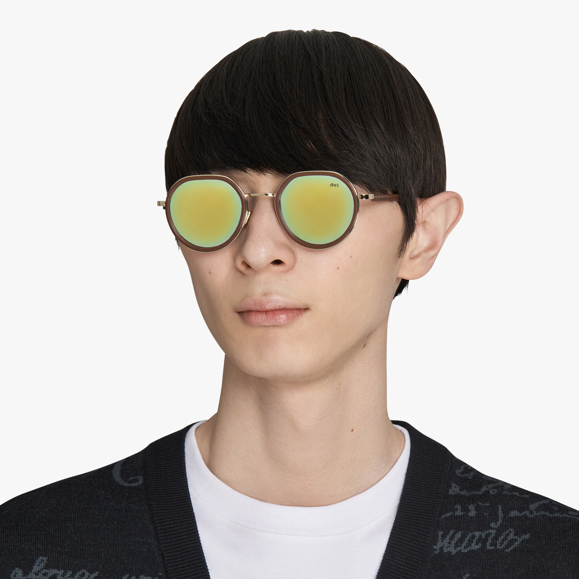 Lunettes De Soleil Centaury En Metal Et Cuir