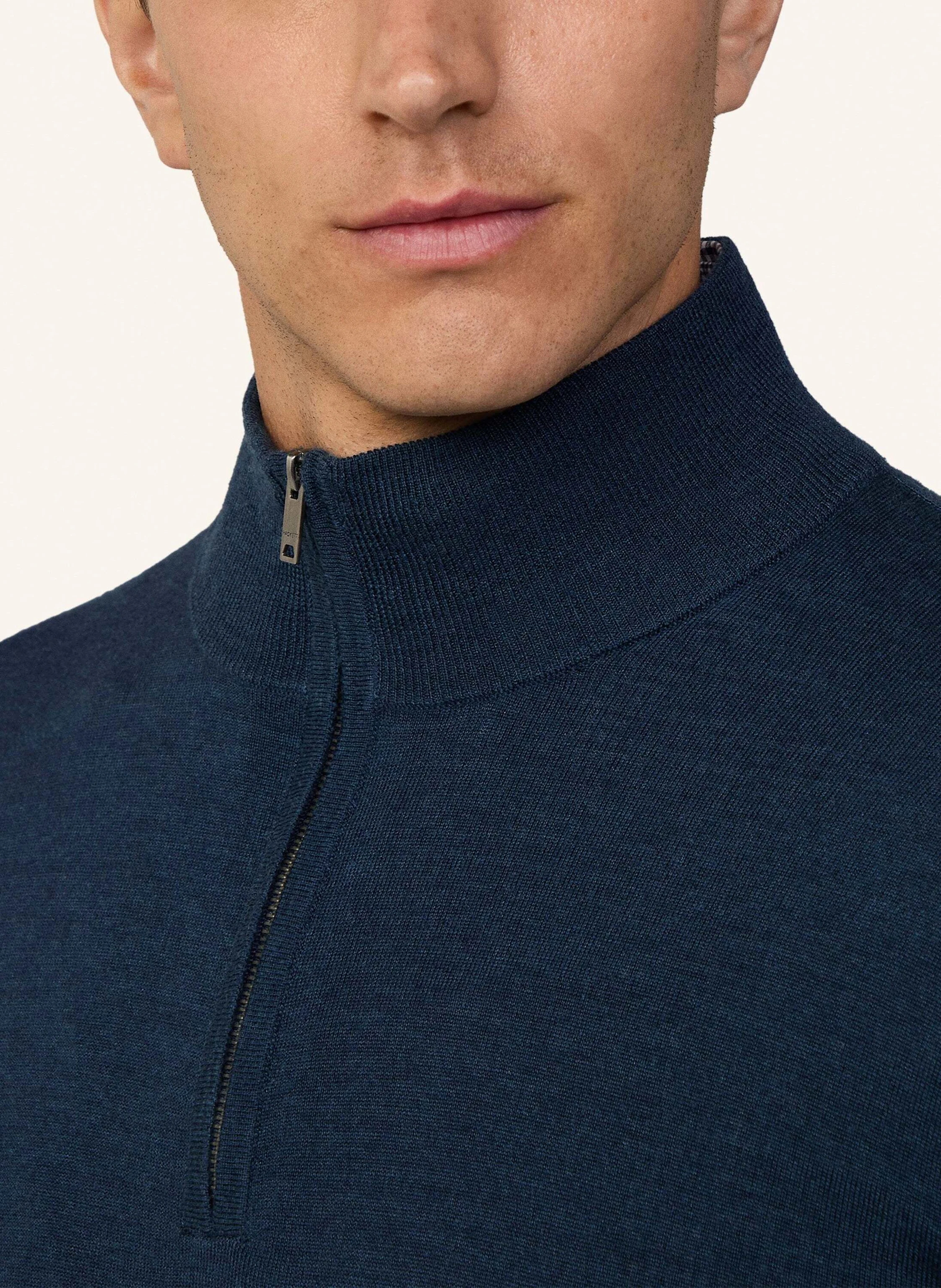 HACKETT LONDON Pullover GMD MERINO SILK HZIP.