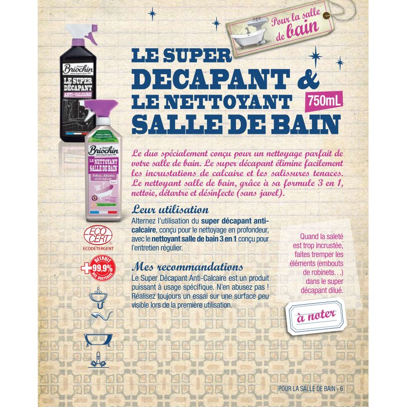 Nettoyant Salle de Bain Briochin - Spray 750 ml