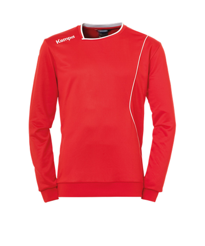 Kempa Curve Training Sweatshirt Kids Rot Weiss F02