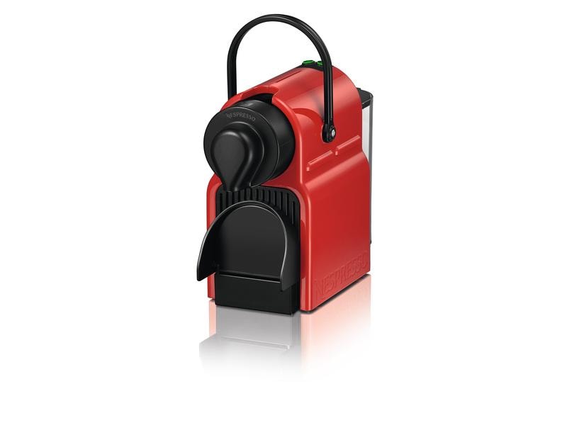 Krups Kaffeemaschine Nespresso Inissia XN1005 Rot Kompakte Kapselmaschine der Original Line mit einfacher Zwei-Tasten-Bedienung