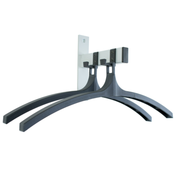 V-Part wandkapstok HIQ 2 incl. 2 hangers - aluminiumgrijs / zwart
