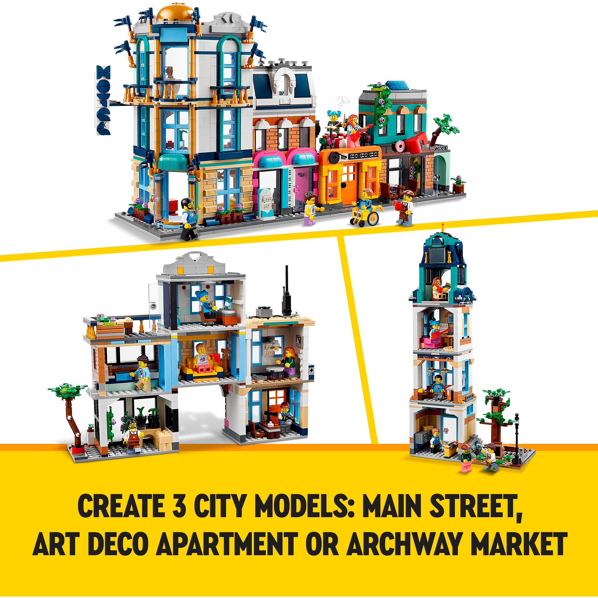LEGO Konstruktionsspielzeug Creator 3-in-1 Hauptstraße