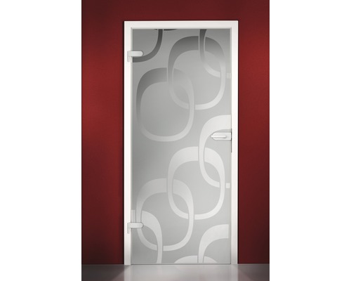 Pertura glasdeur Runa Vierkant 83,4 x 197,2 x 0,8 cm DIN rechts voor Studio fitting