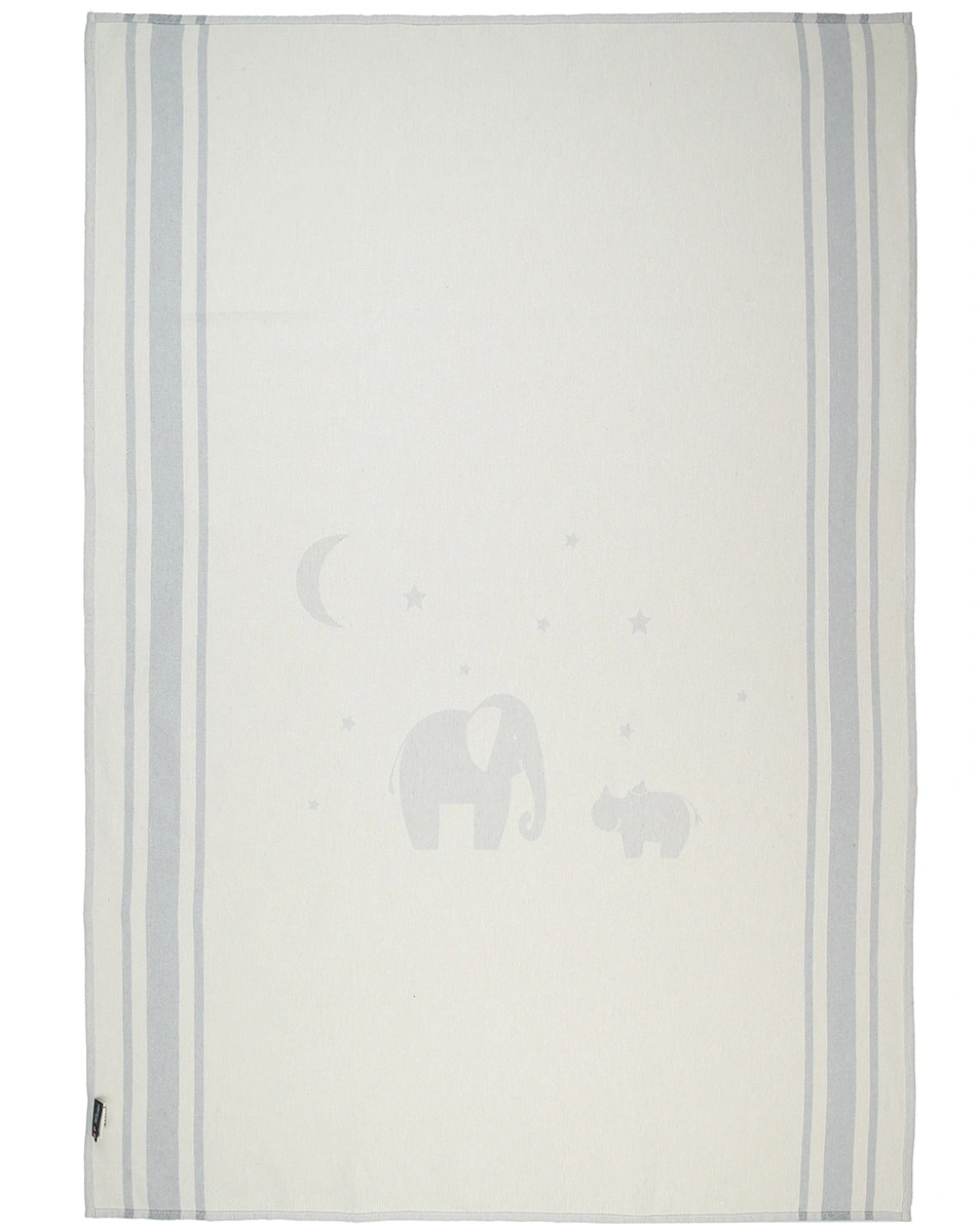 Kinder-Baumwolldecke ELEFANT (100x140) in grau