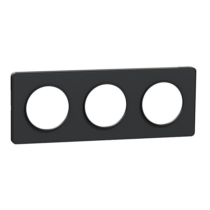 Plaque de finition triple Schneider Electric Odace Touch anthracite