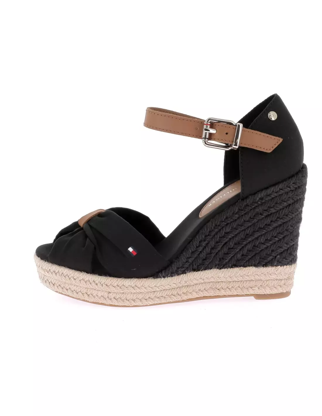 TOMMY JEANS BASIC OPEN TOE HIGH WEDGE - Sandales & nu-pieds Black