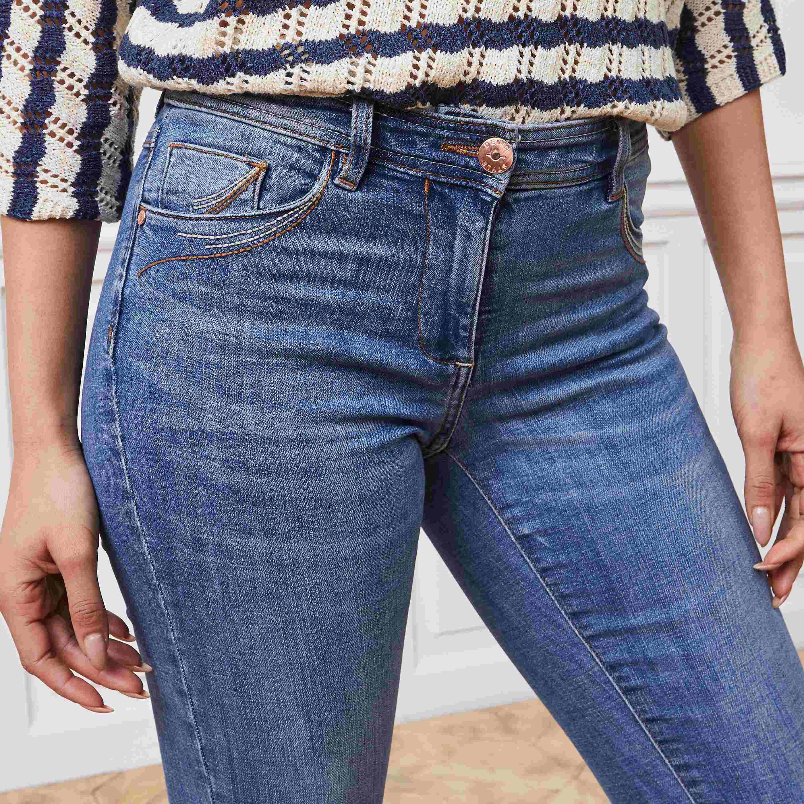 Jean slim LONDON femme - STONE