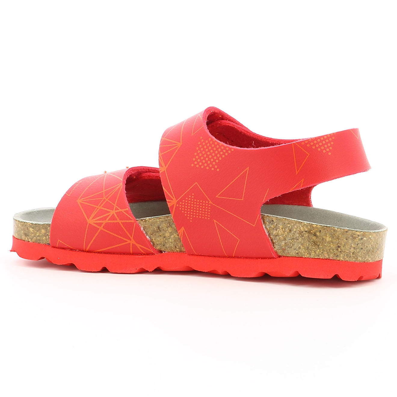 Kickers Sandales en Cuir Summerkro rouges