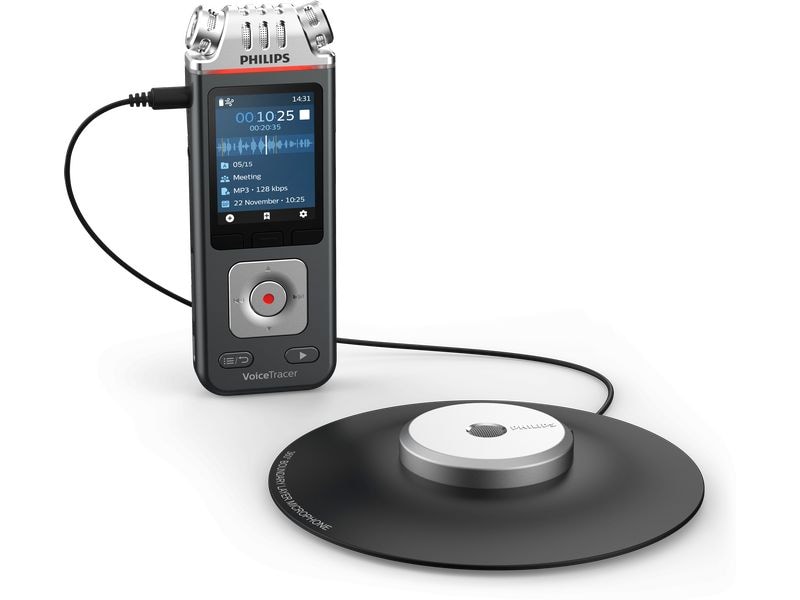 Philips Diktiergerät DVT8115 Mobiles Diktiergerät für 360° - Aufnahmen