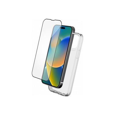 Bigben Connected - coque de protection + verre trempé pour Apple iPhone 15 - transparent