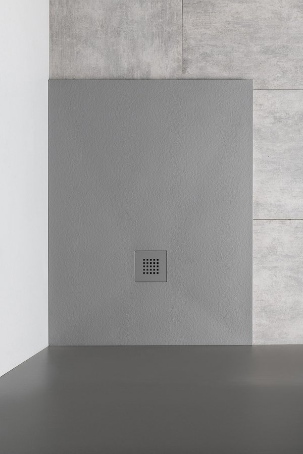 Gelco Mitia rechthoekige douchebak stone-look 140x100cm grijs