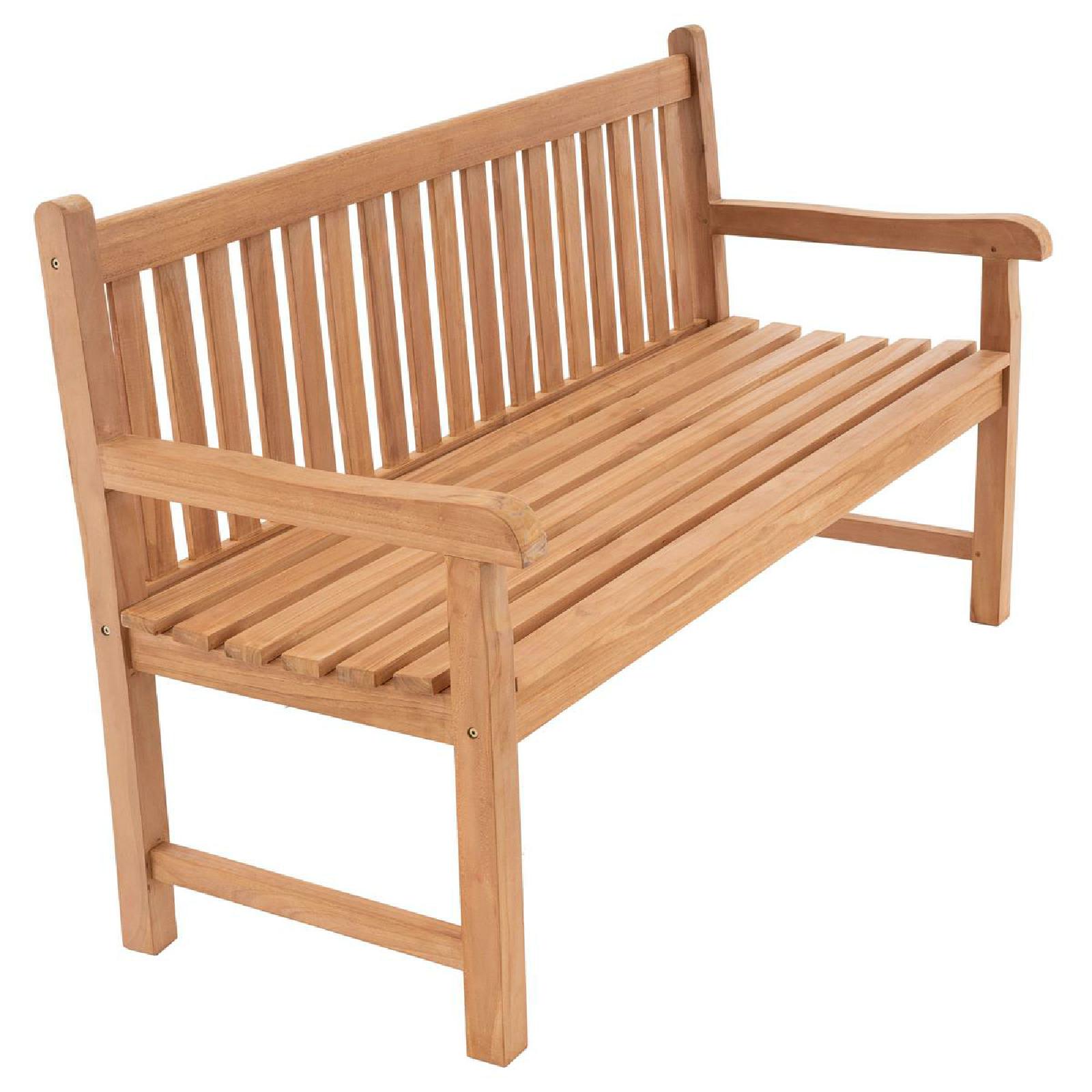 VCM 3-Sitzer Gartenbank Parkbank hochwertig Teak Holz behandelt 150cm