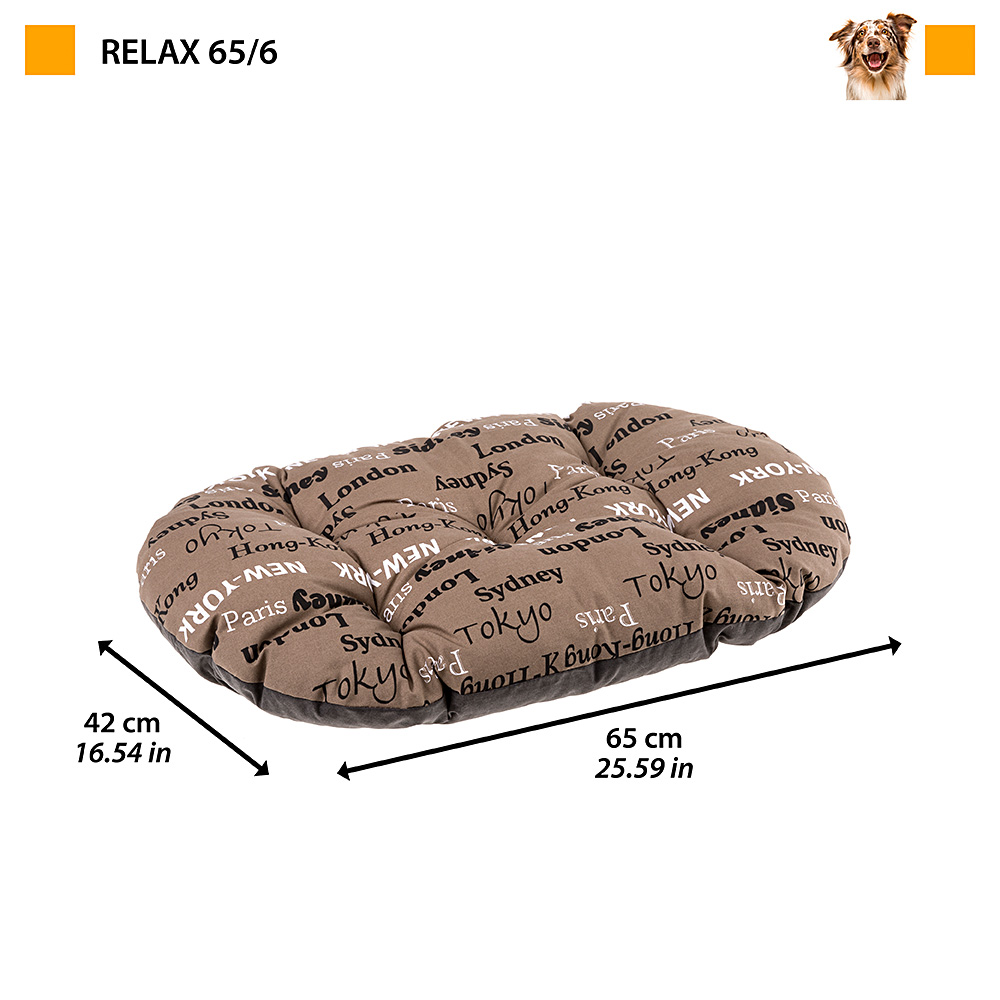 Ferplast coussin chien relax 65/6, coussin chat, lit pour chiens chats animaux domestiques, matelas, tapis, coussin rembourré pour