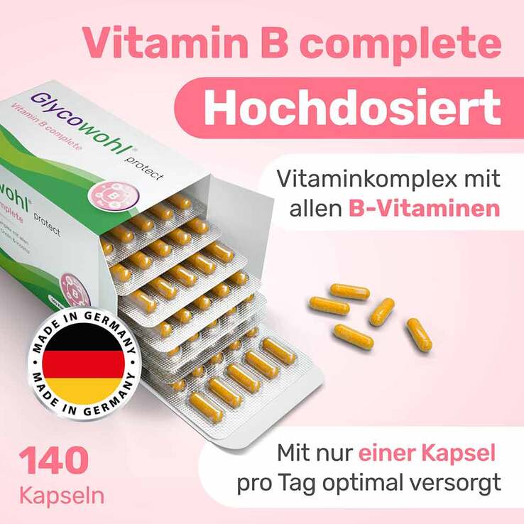 Glycowohl Vitamin B complete + Inositol + Cholin Kapseln , 140 St
