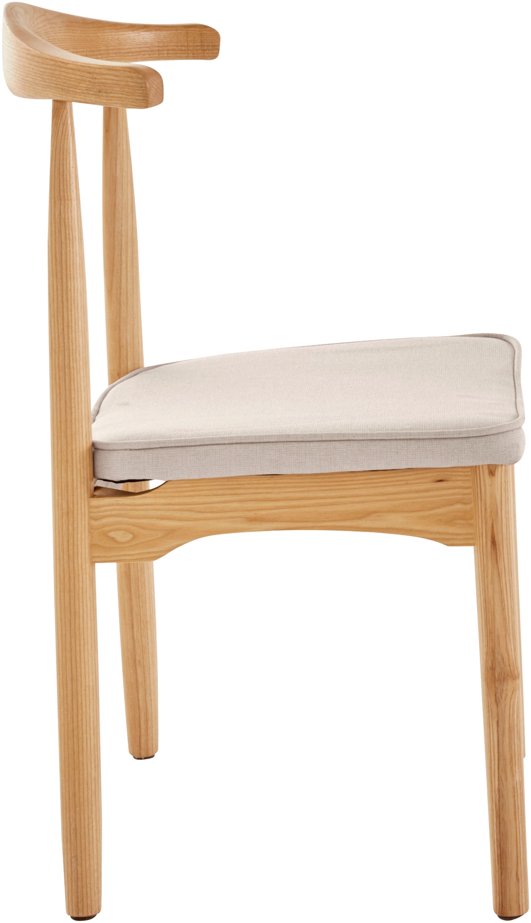 LeGer Home by Lena Gercke Esszimmerstuhl »Rianne, TOPSELLER!, OTTOs Choice« (Set) 2 Stk.Gestellrahmen aus massivem Eschenholz , Sitzfläche mit Webstoffkissen