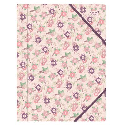 Quo Vadis Daisy - Chemise à élastique poétique rose - 24 x 32 cm