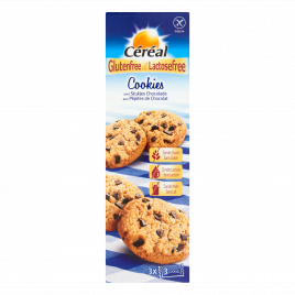 Cereal Glutenvrije en lactosevrije koekjes met stukjes chocolade