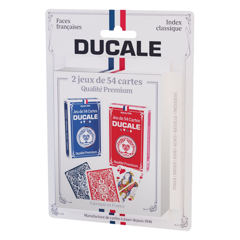 2 Jeux de 54 cartes - Ducale - Qualité premium