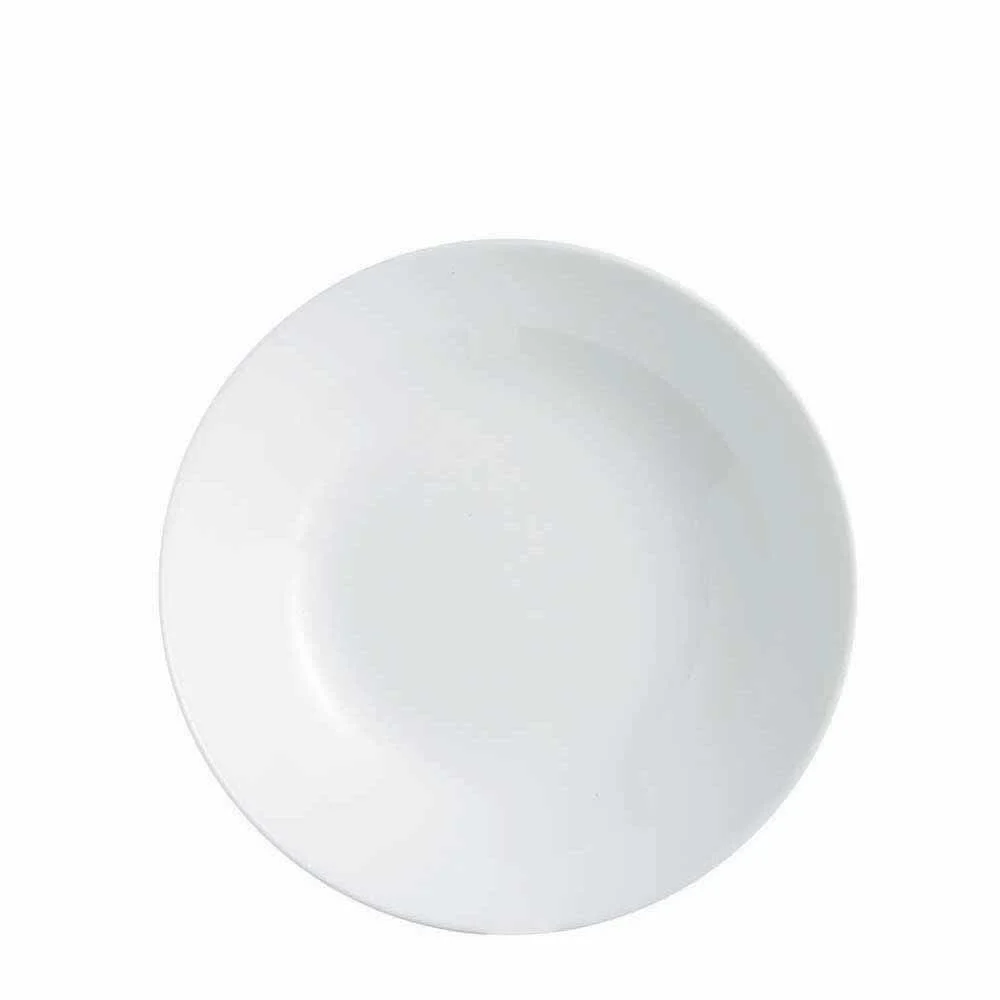 Assiette creuse ronde Ø20cm Luminarc opale blanche