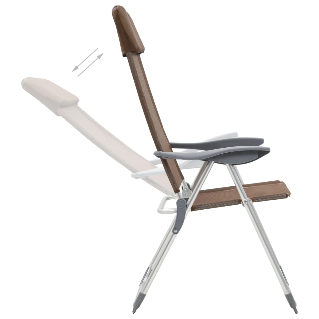 Conjunto de 4 cadeiras de camping dobráveis Vidaxl.