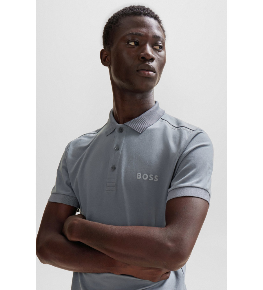 BOSS Polo Paule Cinza espelhado