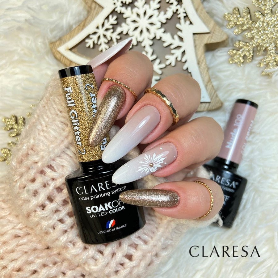 Claresa Nail Polish Hybrid Soak Off Full Glitter 02 5ml