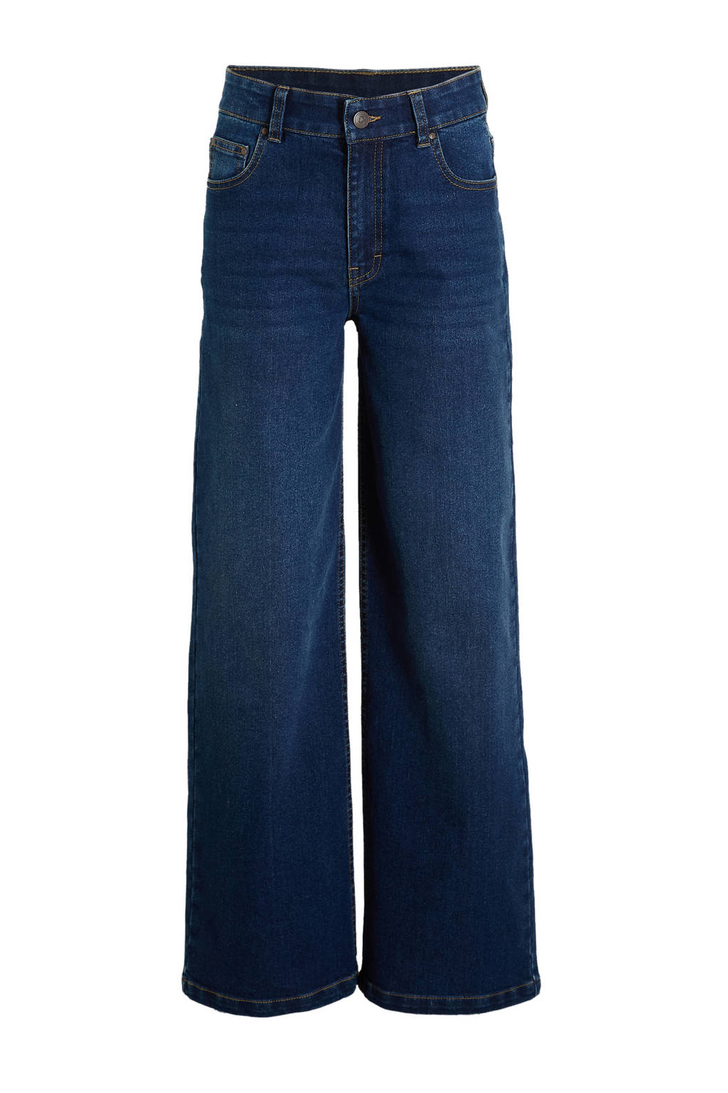 Coolcat Wide Leg Jeans Dominique Donker Blauw
