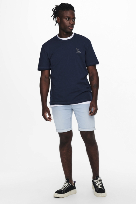 Only & Sons blauwe heren korte broek
