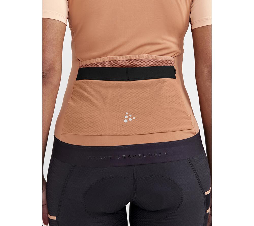 Craft Pro Gravel Fietsshirt Korte Mouwen Oranje Dames