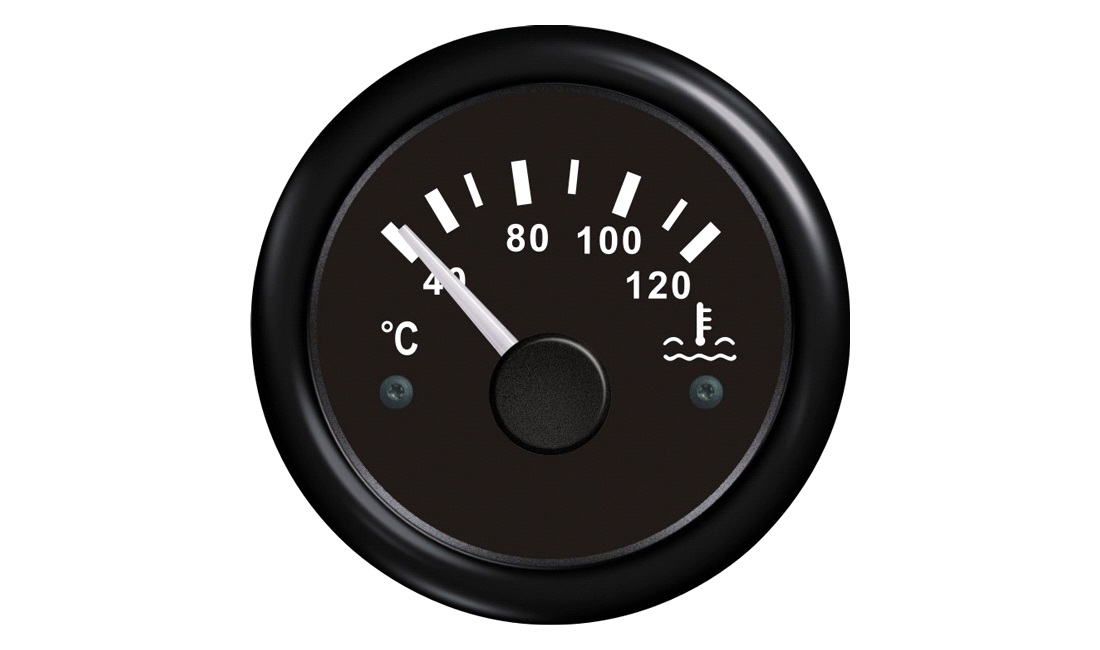 Kølvands temperatur sort 40-120gr 12/24v