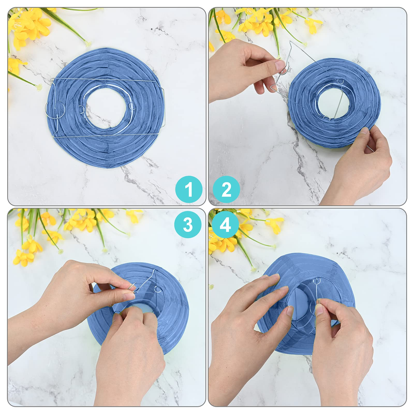 (20er Set) Papier Lampion Party Deko Laterne für Geburtstage / Hochzeiten - Bunt