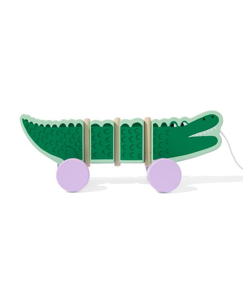 crocodile en bois à tirer