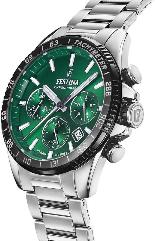 Festina - Timeless Chrono - Heren Horloge - Zilverkleurig - RVS