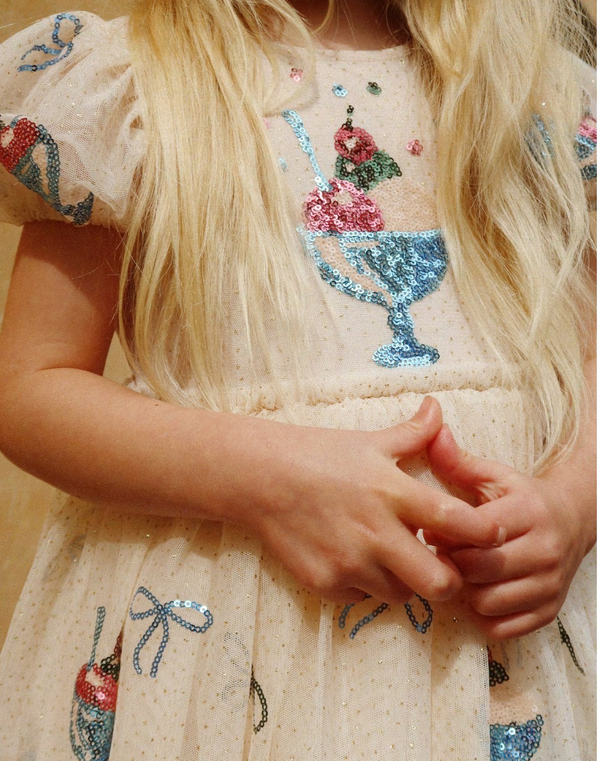 Tyllkjole m/ Glitter Paljetter | Yvonne Puff Dress