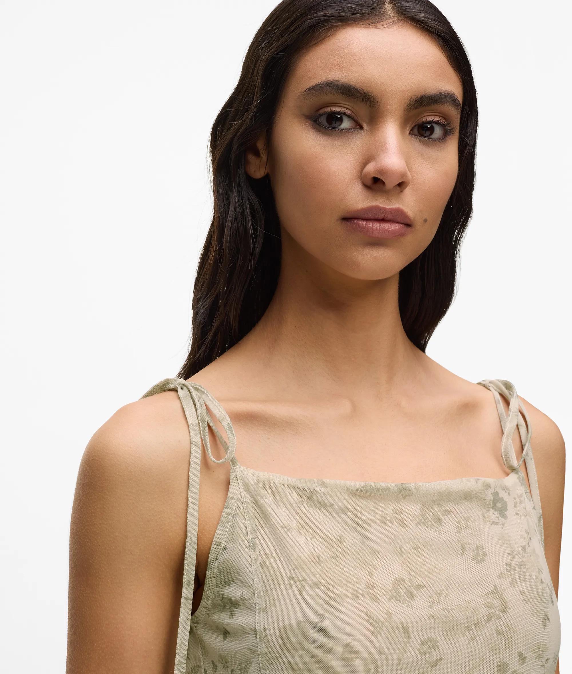 Maxi mesh Jurk met bloemmotief