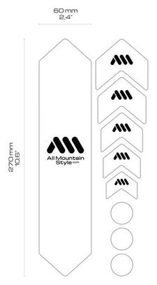 Kit Protection de Cadre ALL MOUNTAIN STYLE Honey Comb 9 pcs - Transparent