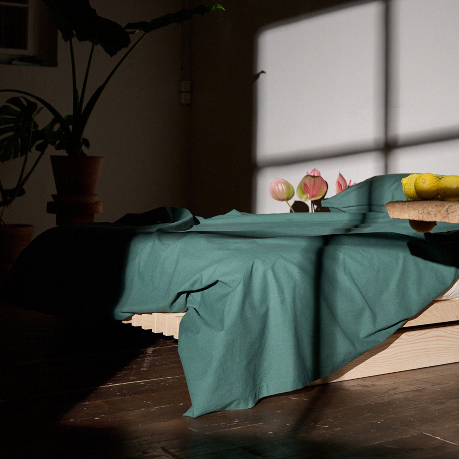 Leni Oberleintuch dunkelgrün 170x255 cm