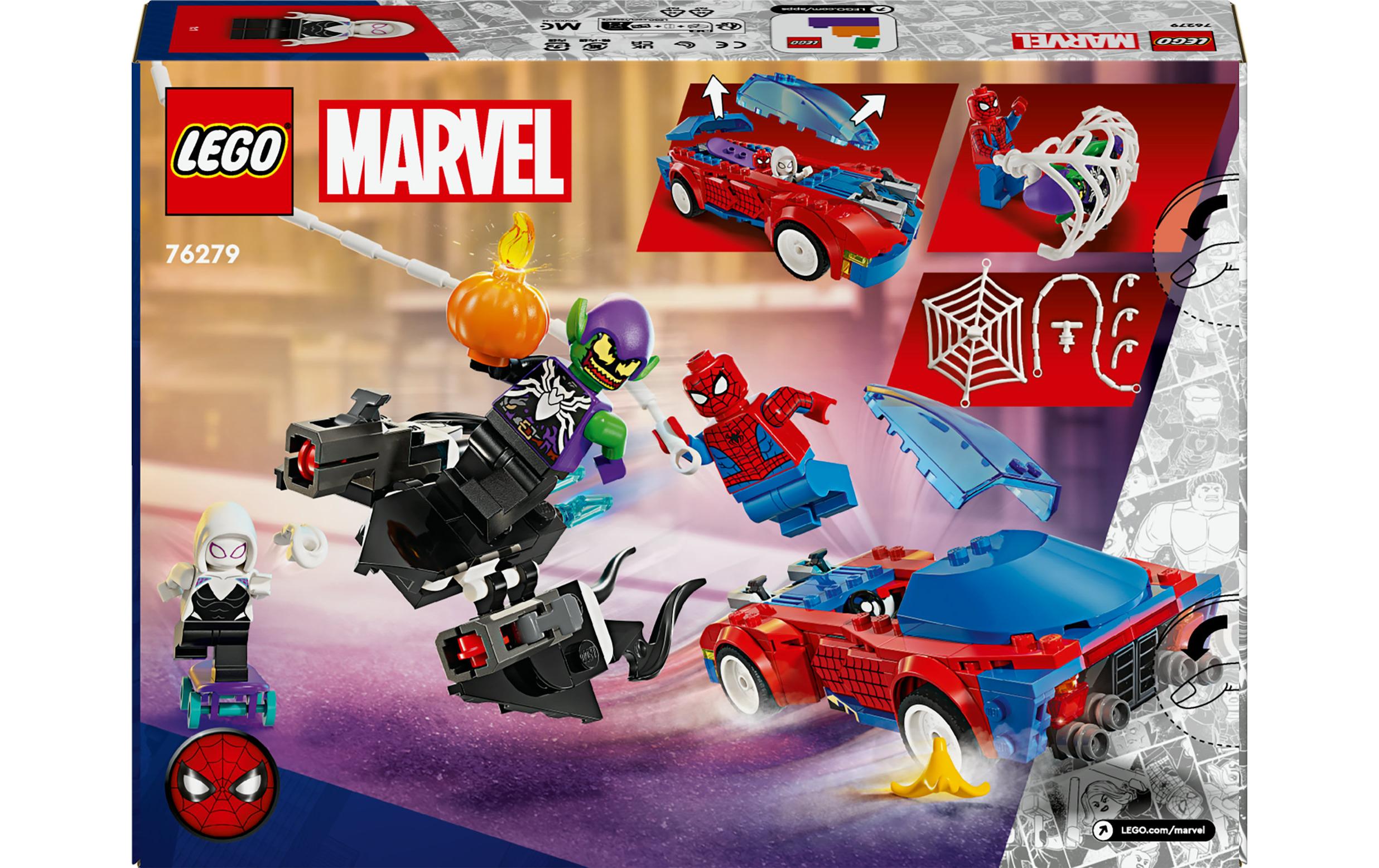 Marvel Spider-Mans Rennauto & Venom Green Goblin 76279Superhelden-Duelle auf Rädern