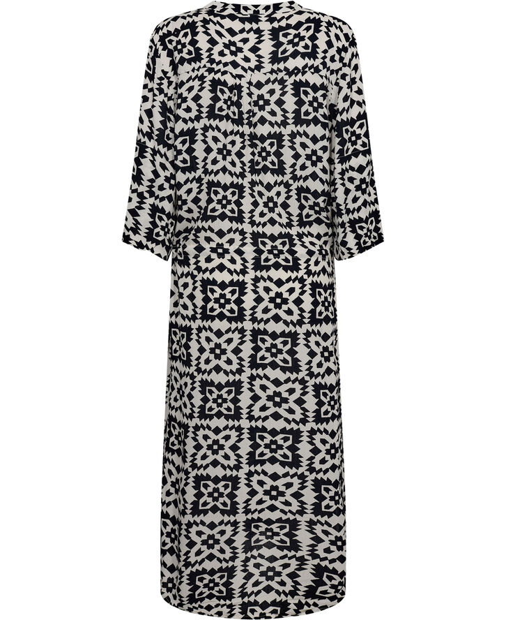 Soaked in Luxury SLZaya Dress White and navy folklore