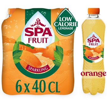 SPA FRUIT Bruisende Fruitige Frisdrank Orange - 6 x 400ML
