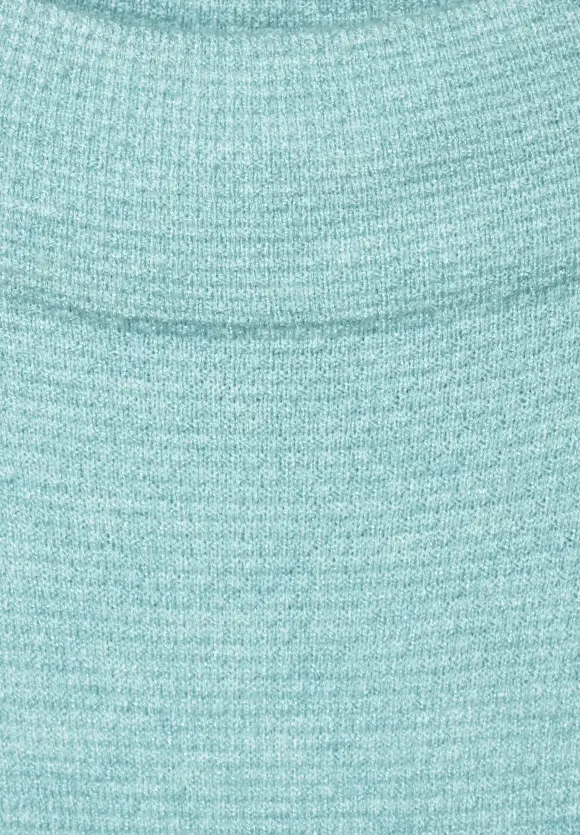 Strickpullover mit Struktur - iced mint melange
