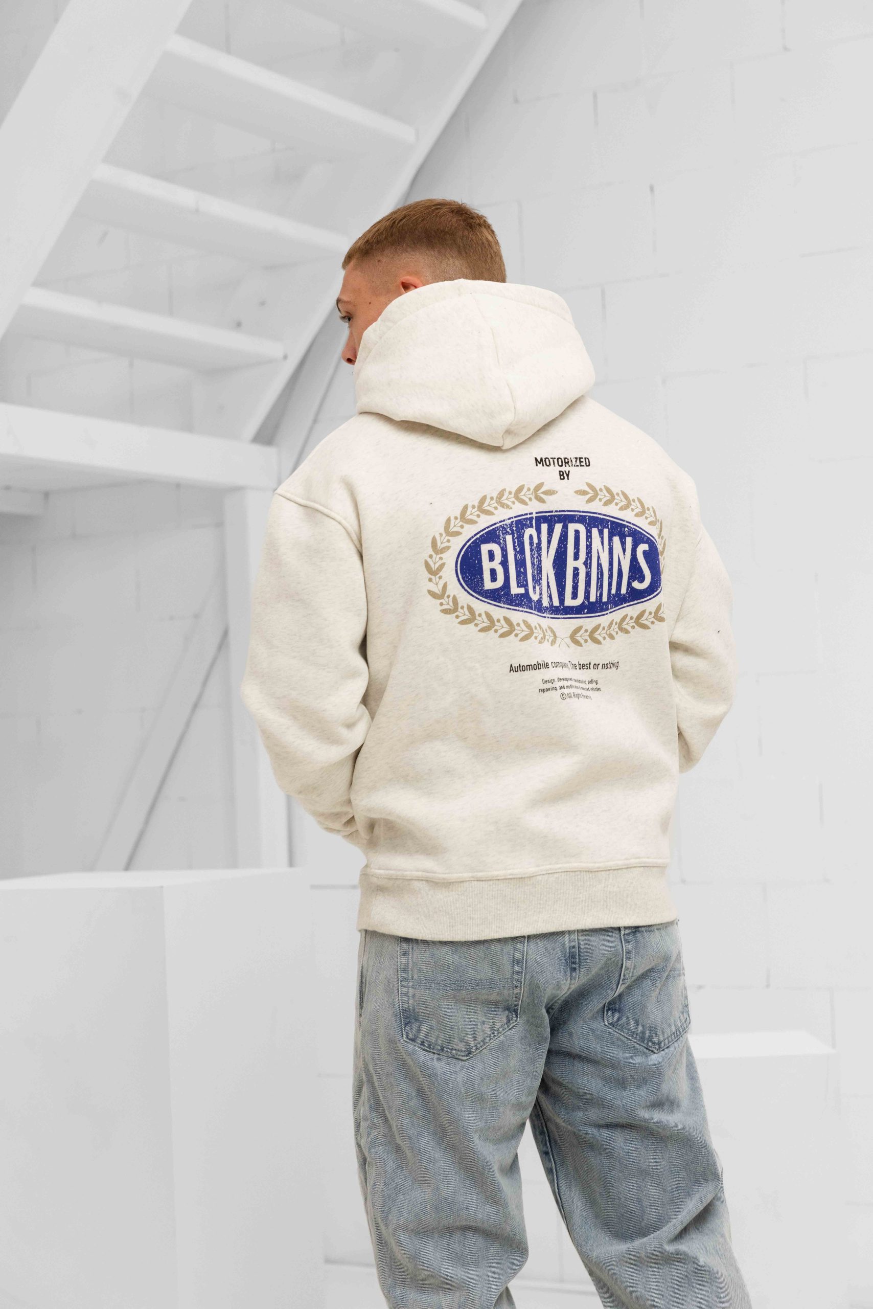 Black Bananas Automobile Hoodie Heren Beige