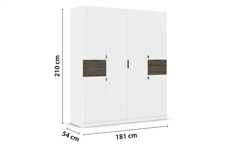 Drehtürenschrank 181 cm 6 Stück