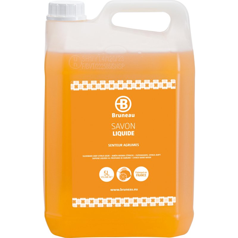 Savon liquide Bruneau Agrumes - Bidon de 5 L