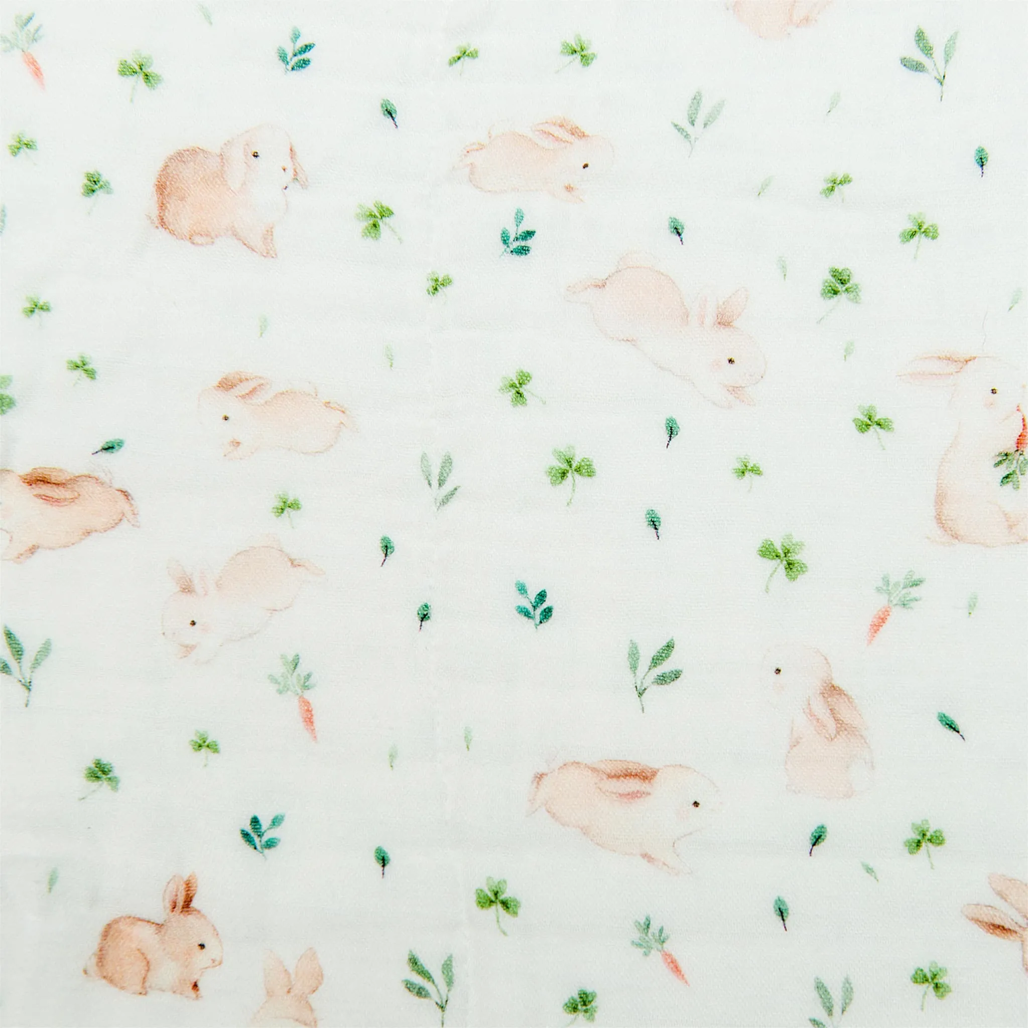 Loulou Lollipop Drap Contour pour Lit de Bébé - Mousseline Bambou Lapins